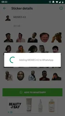 Memes Stickers para WhatsApp android App screenshot 2